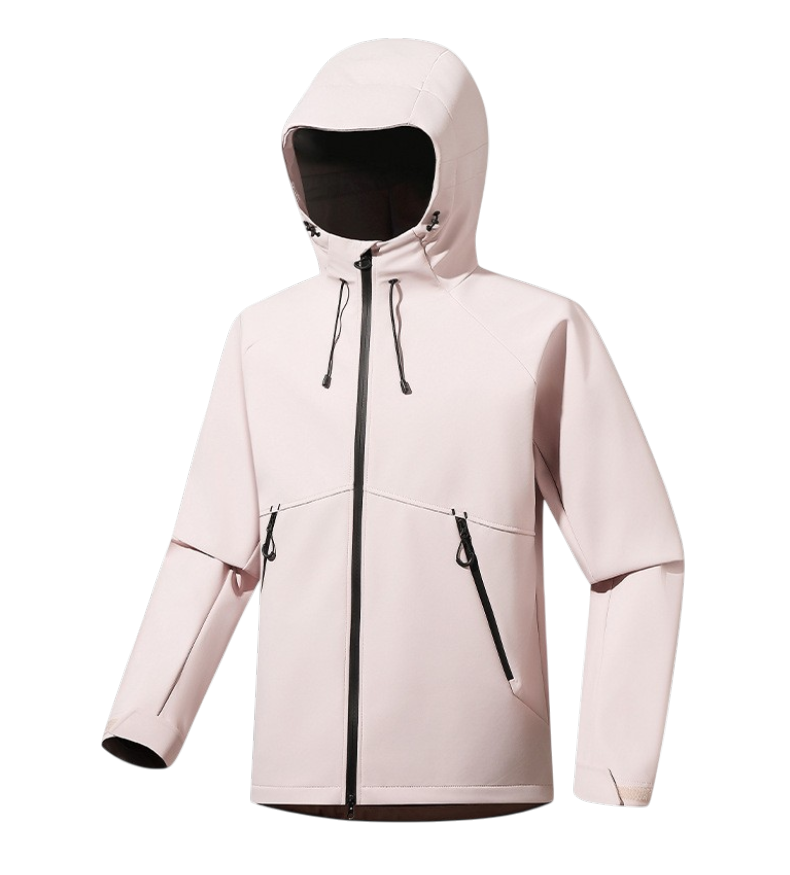 Unisex Softshelljacke mit abnehmbarer Kapuze