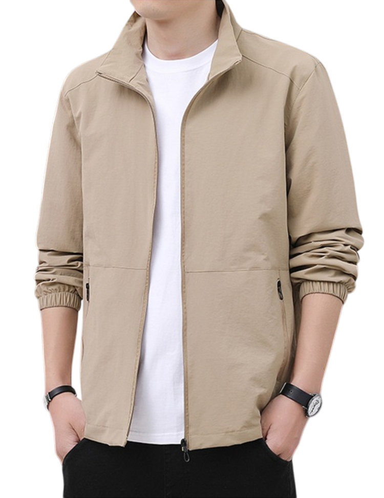 Leichte Herrenjacke mit Stehkragen