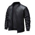 Herrenjacke aus PU-Leder – Schwarz