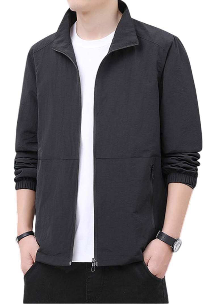 Leichte Herrenjacke mit Stehkragen