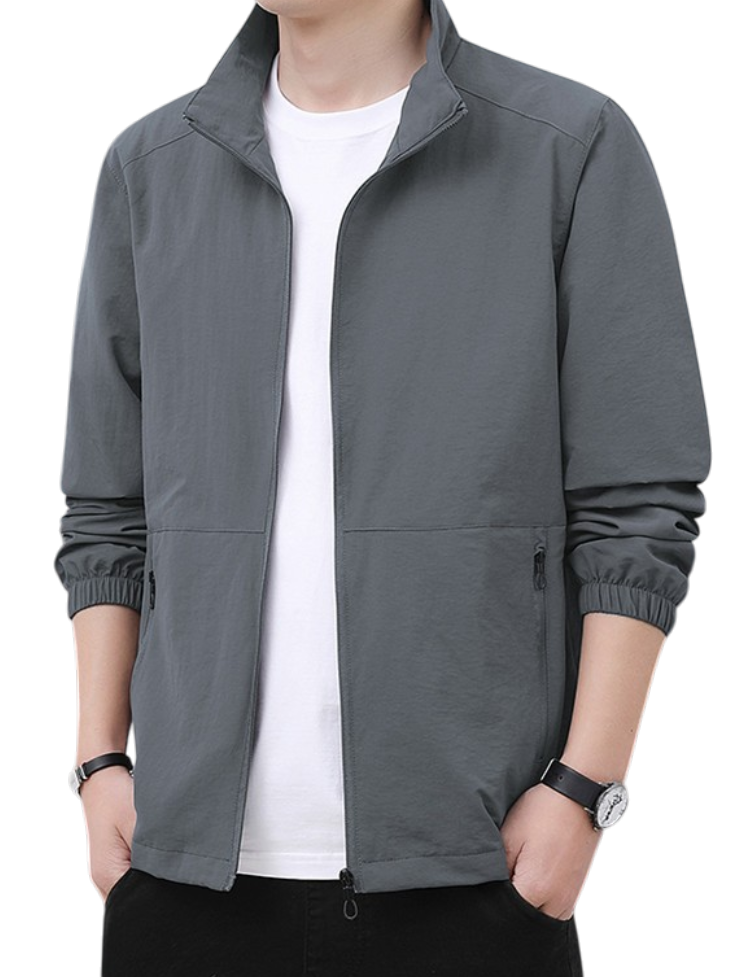 Leichte Herrenjacke mit Stehkragen
