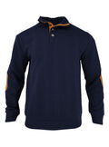 Herren Strickpullover mit Zopfmuster und Knopfleiste