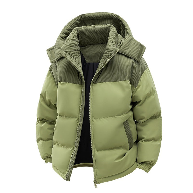 Warme Herren-Pufferjacke mit Kapuze
