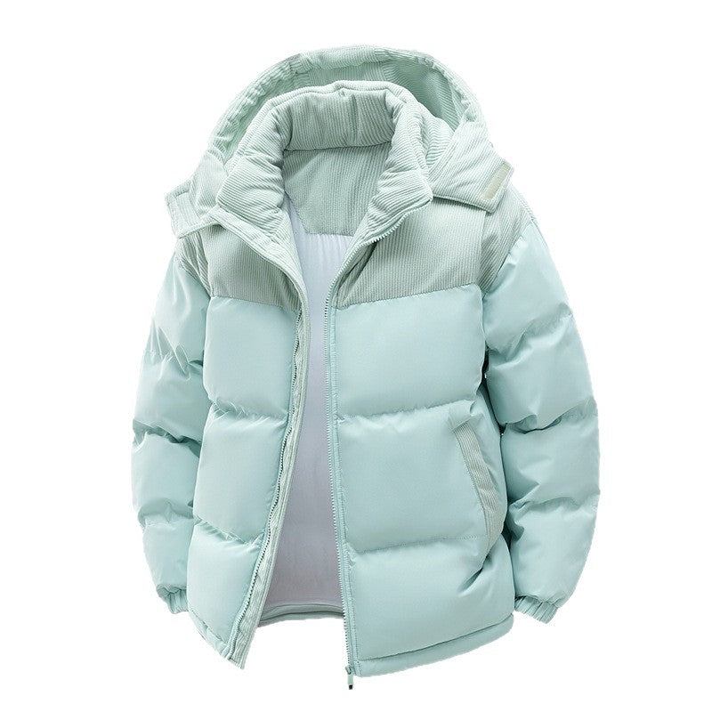 Warme Herren-Pufferjacke mit Kapuze