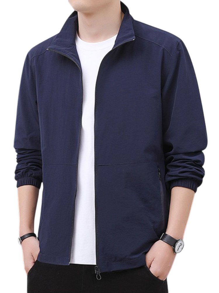 Leichte Herrenjacke mit Stehkragen