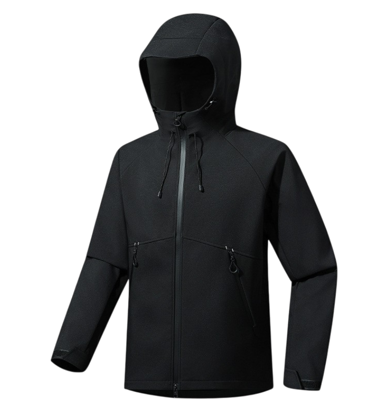Unisex Softshelljacke mit abnehmbarer Kapuze