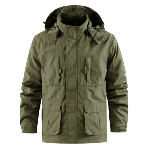 Herren Outdoor-Übergangsjacke mit abnehmbarer Kapuze