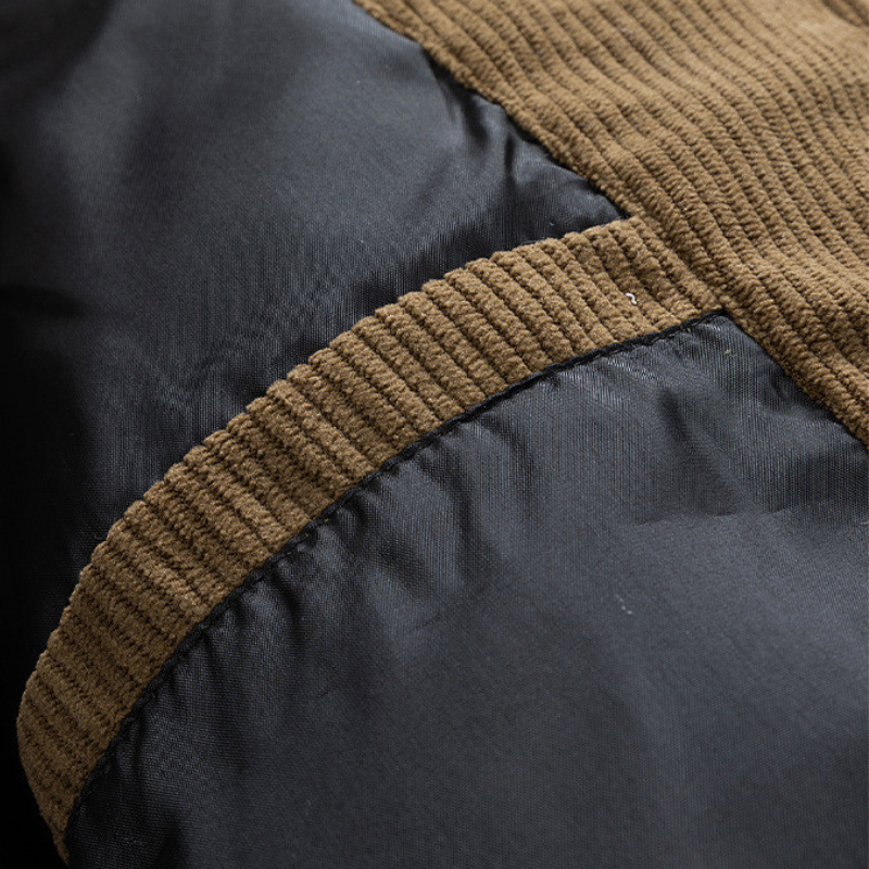 Warme Herren-Pufferjacke mit Kapuze