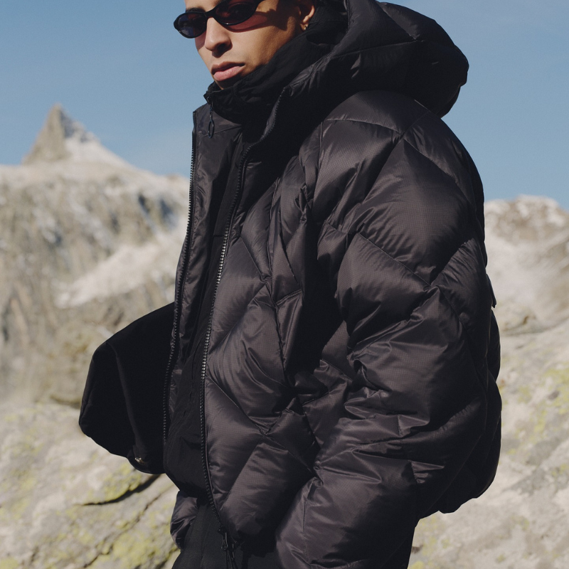 Unisex-Pufferjacke mit Kapuze