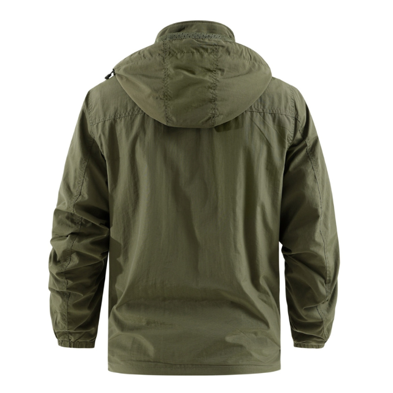 Herren Outdoor-Übergangsjacke mit abnehmbarer Kapuze