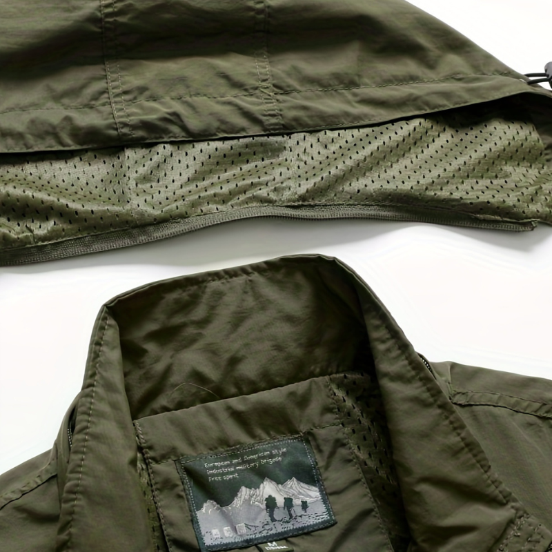 Herren Outdoor-Übergangsjacke mit abnehmbarer Kapuze